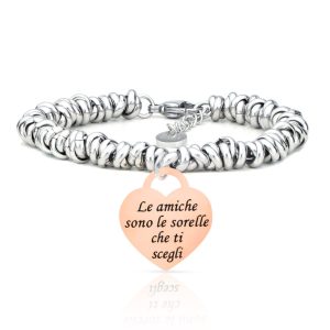 BRACCIALE DONNA AMICIZIA LE AMICHE SONO LE SORELLE CHE TI SCEGLI